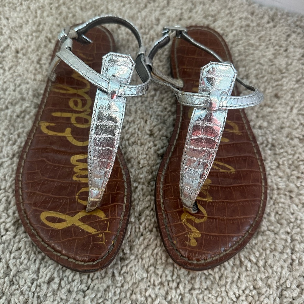 Sam Edelman Metallic Silver Sandals